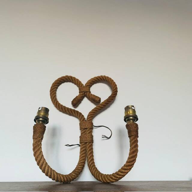 Large rope wall lamp