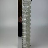 60s 70s wall lamp Limburg Germany Wall Sconce Ice Glass Chrome Space Age