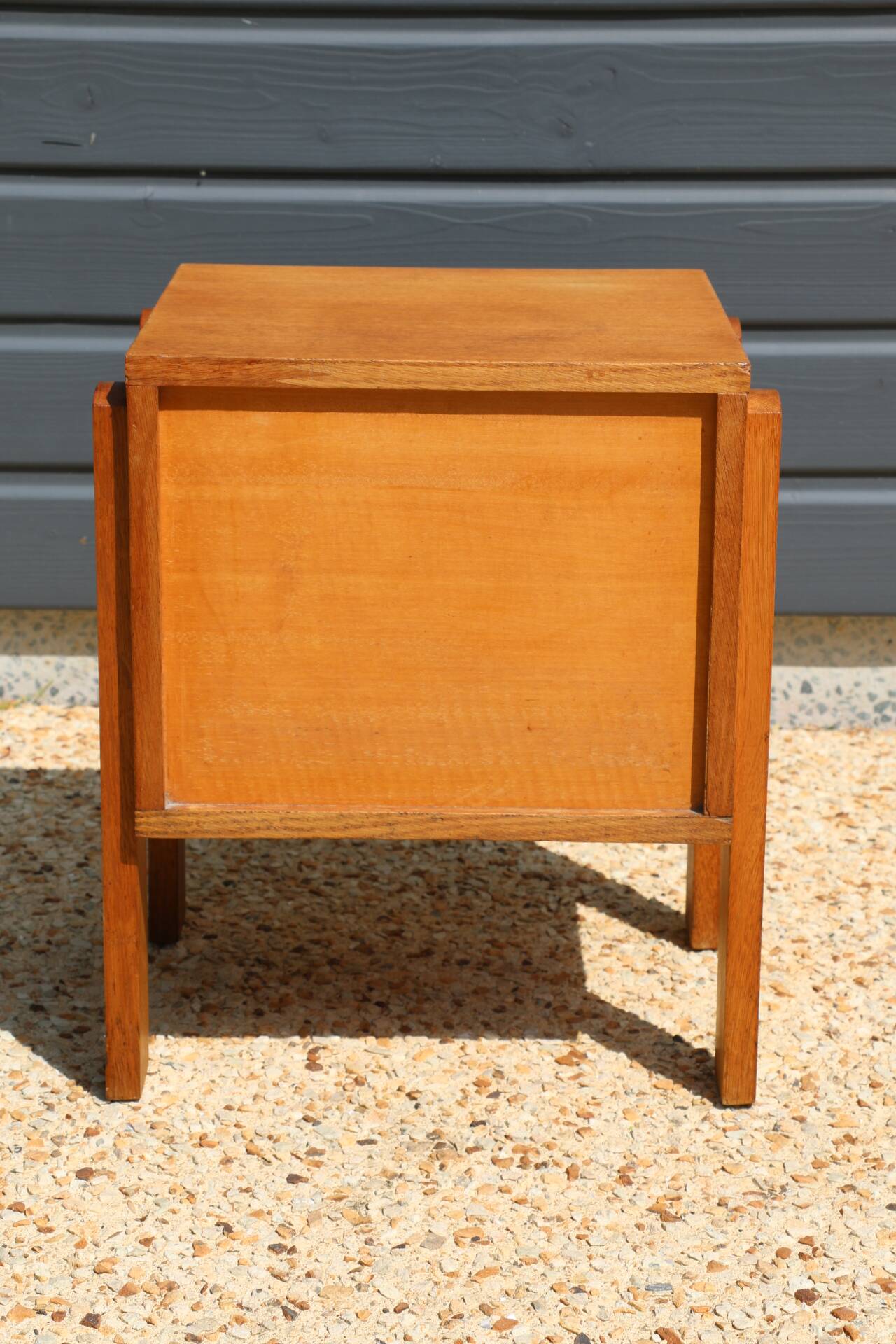 Light oak cubic bedside table 1960