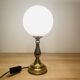 Lampe laiton globe opaline vintage