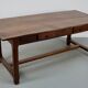 Rustic Dining Table in Oak and Elm from the Early 20th Century