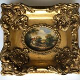 Painting: oil on panel, rural landscape