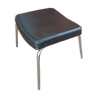Metal stool and vintage skai