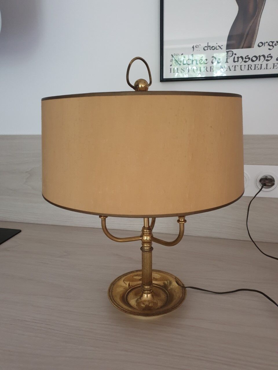 Old hot water bottle lamp