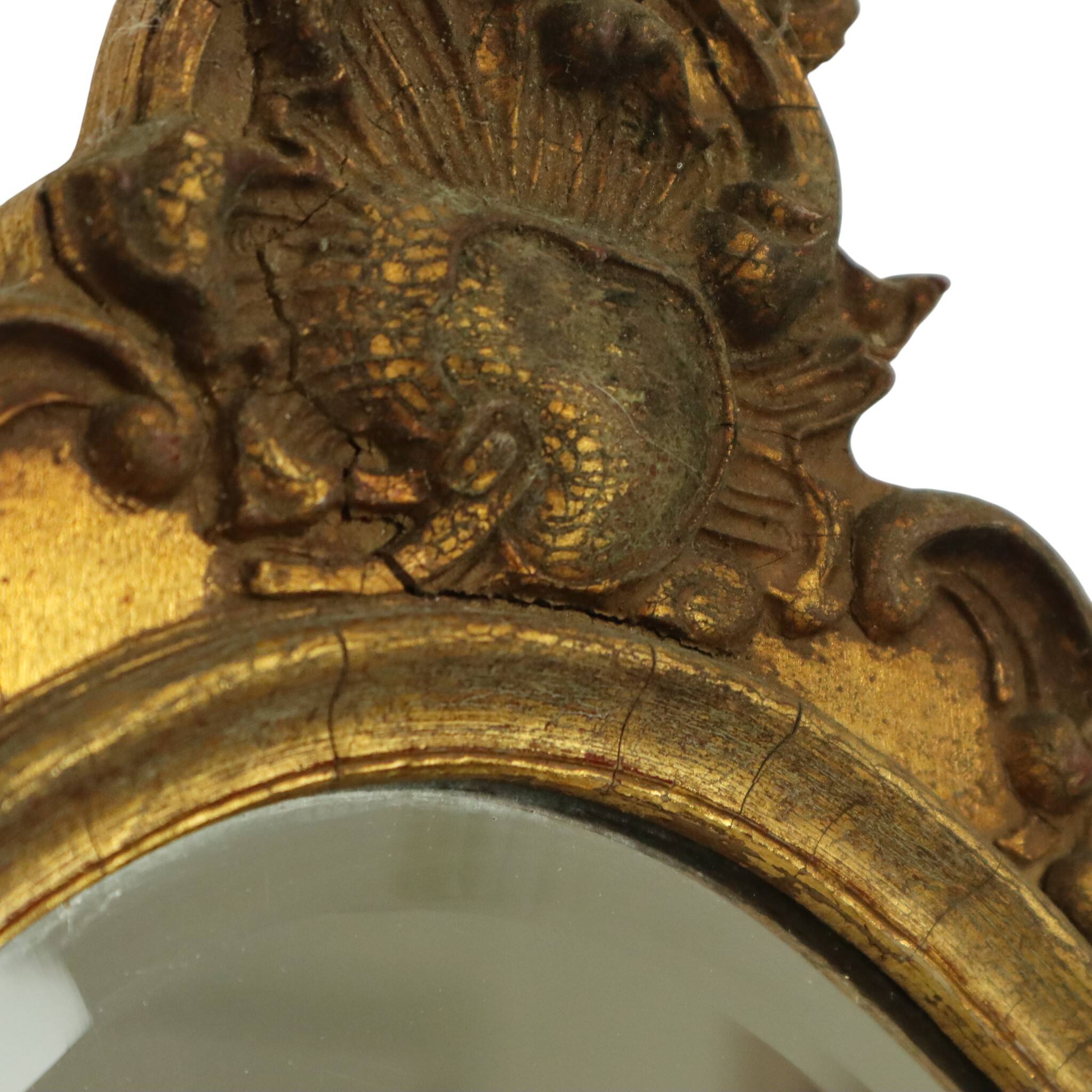 Mid Century Gold Leaf Mirror Classic Deknudt Fifties