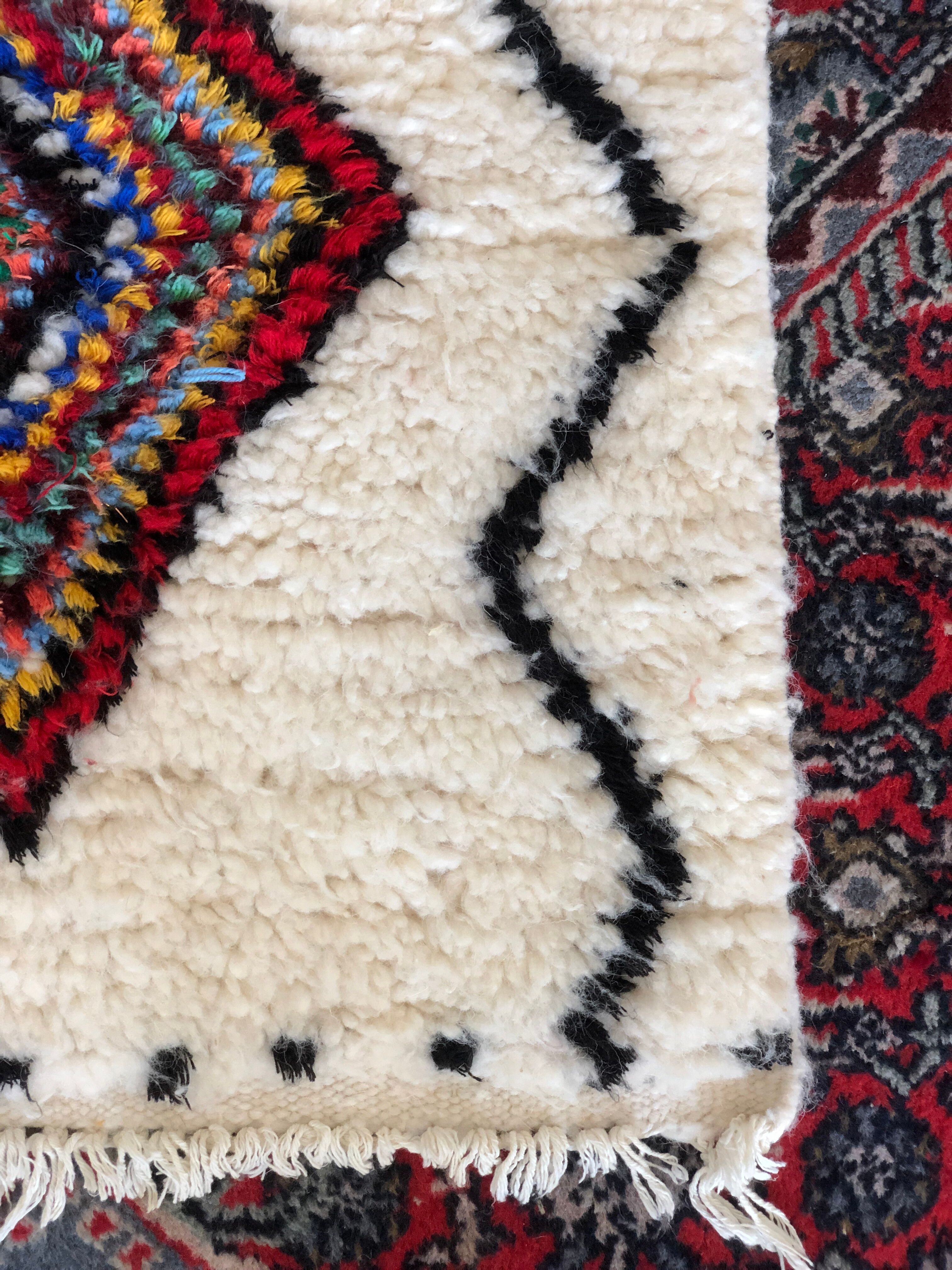 Tapis berbere marocain azilal 108x52 cm
