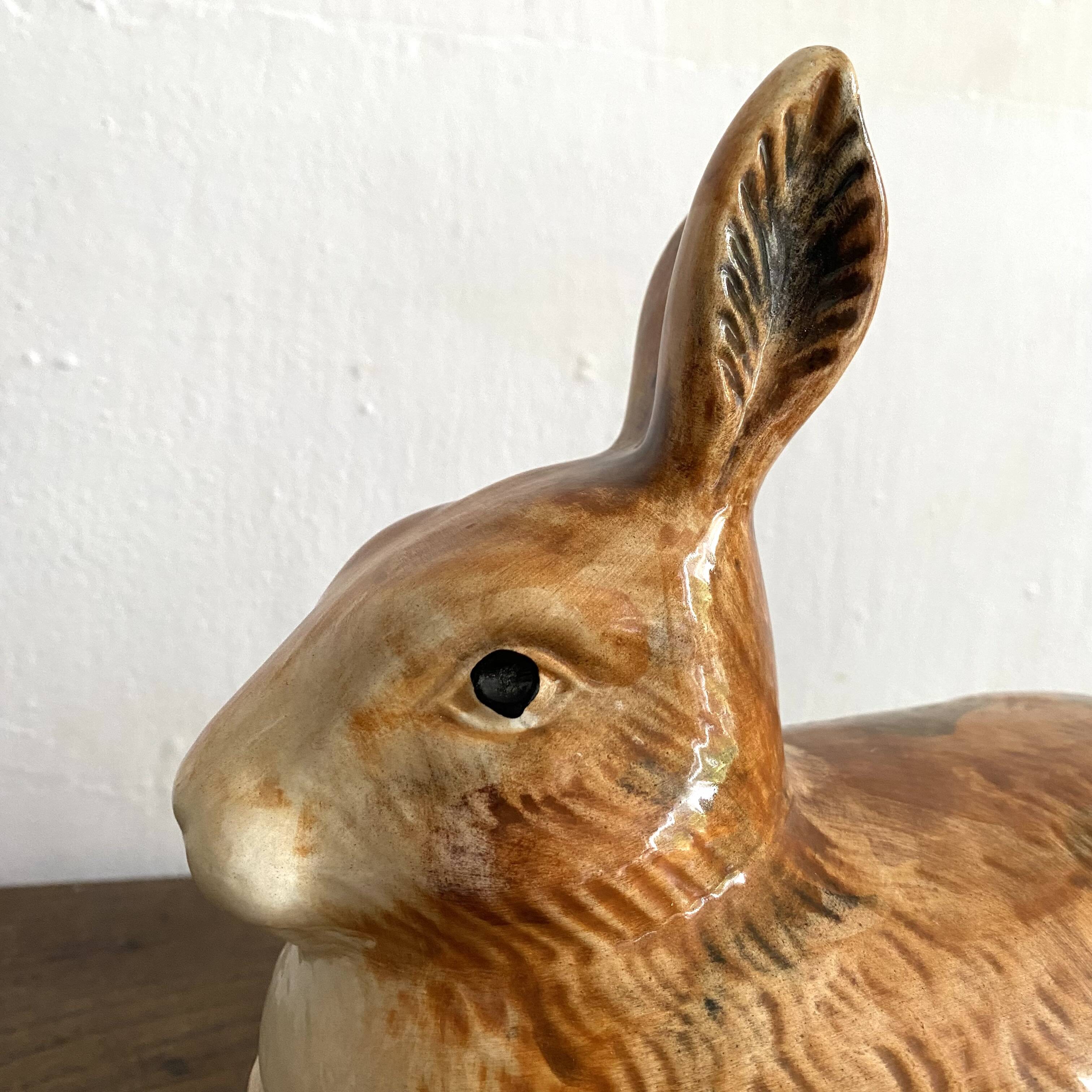 Ceramic rabbit, zoomorphic terrine