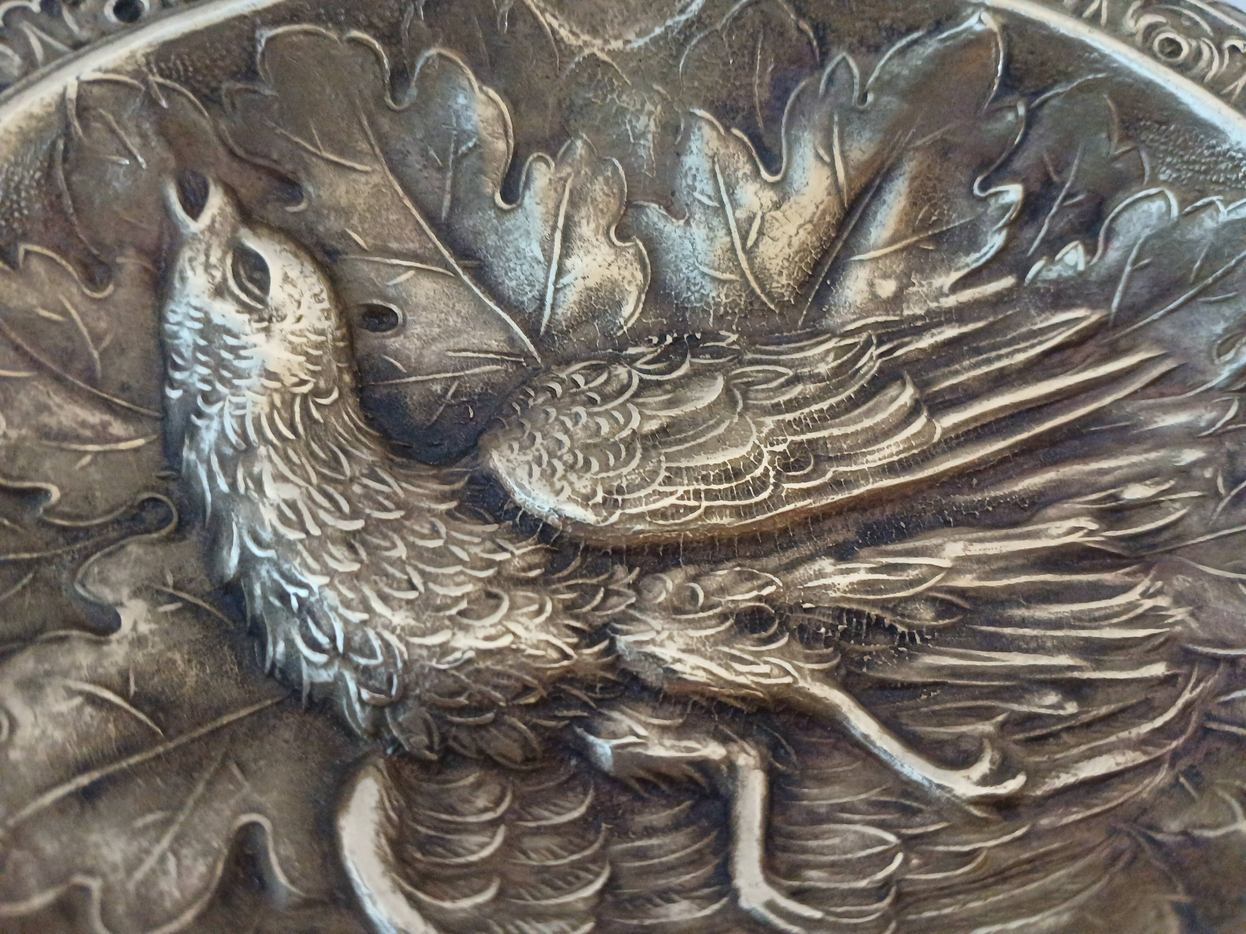 Vintage brass ashtray from the 1940s-1950s.