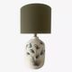 Mid-Century Modern Floral Ceramic Table Lamp