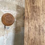 Vintage farm table with spindle legs.