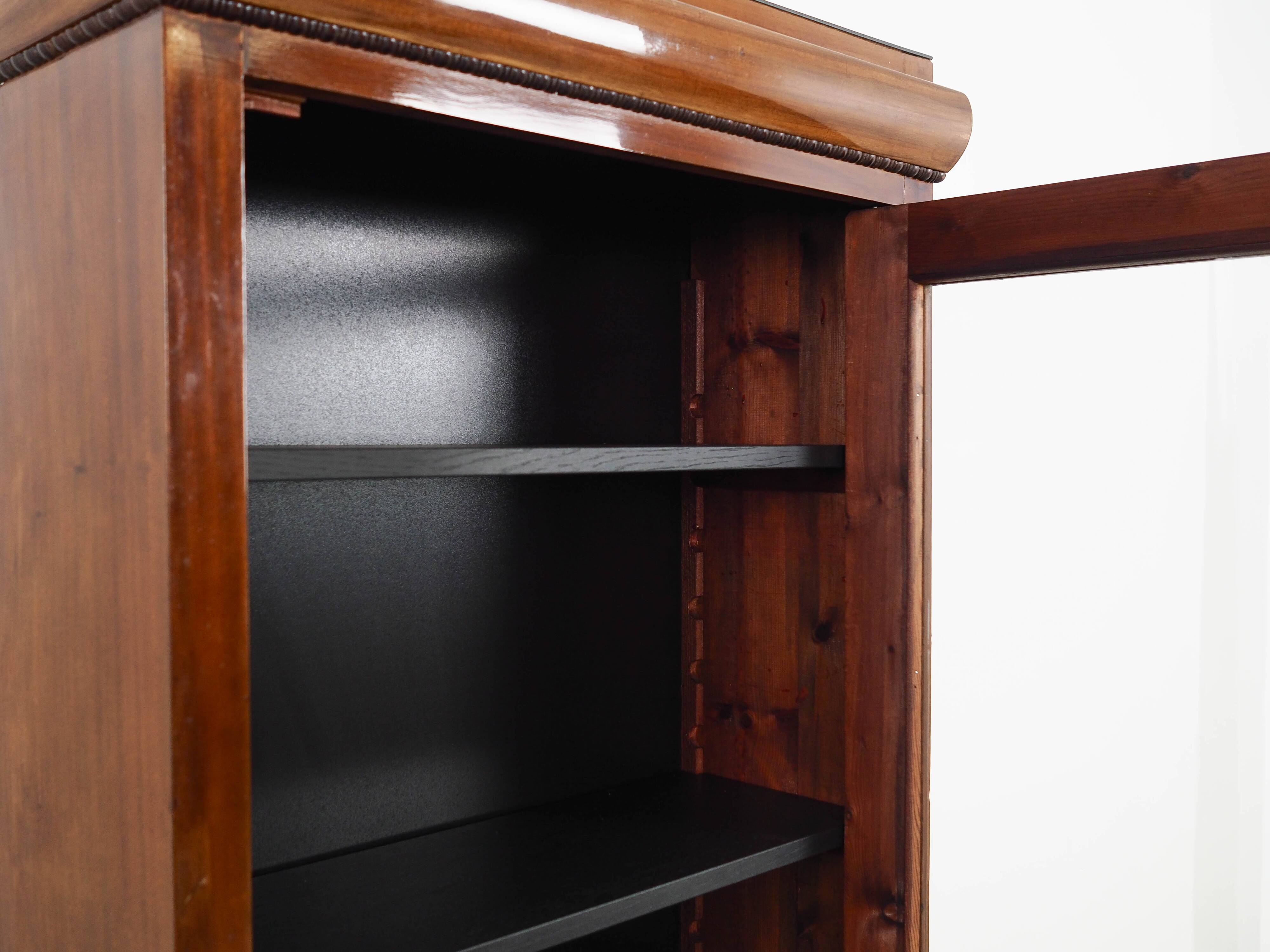 Walnut display cabinet, Danish design, 1960s, made in Denmark