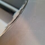 Antique oval mirror with chiseled edges