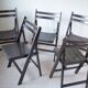 5 x chaises pliantes vintage