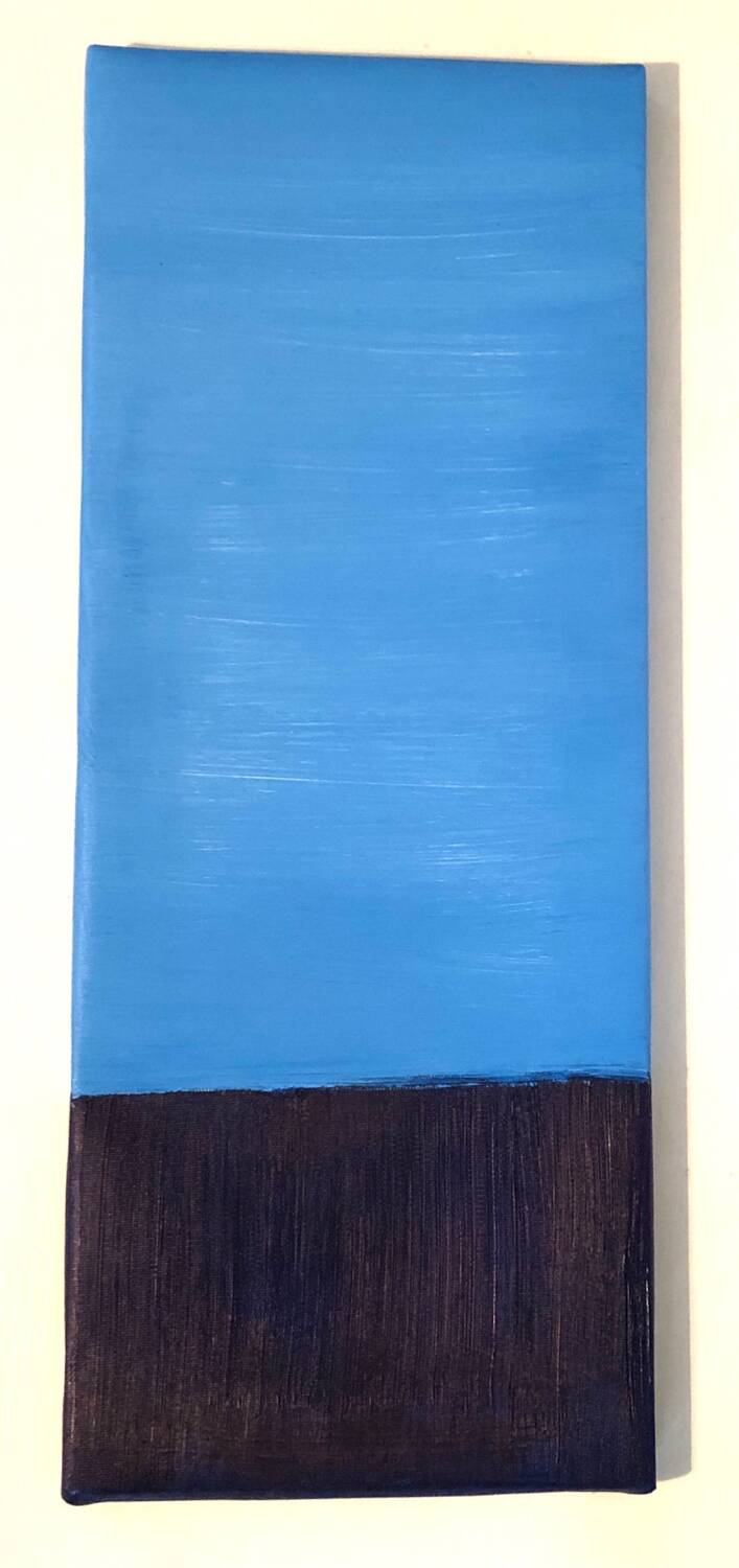 Abstract Blue Oil Painting