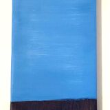Tableau Huile Bleu Abstrait
