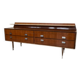 Buffet des années 50 en bois et étagère en marbre.