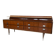 Sideboard anni '50 in legno e mensola in marmo
