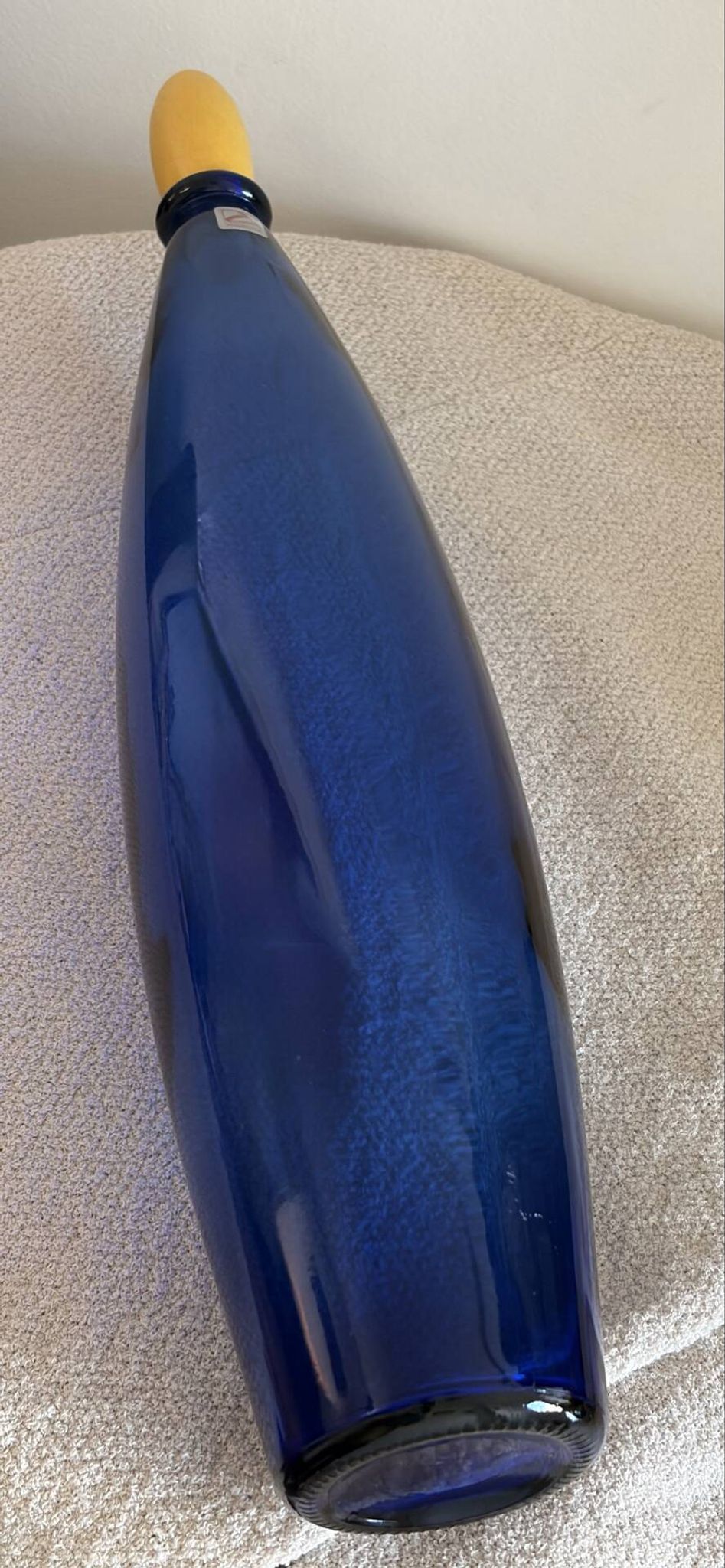 Large Vintage Cobalt Blue Art Glass Carafe by Zwiesel Glas – Mid-Centu