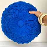 Vintage pleated round cushion
