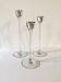 Set of three glass candle holders, Ikea, Blomster, 1999