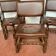 Fauteuil de style renaissance en chene massif assise en cuir xix siècle