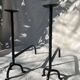 French Hand-Forged Iron Andirons, Candleholders