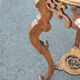 Pedestal table in old natural wood late nineteenth century