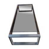 Glass and metal coffee table