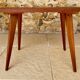 Table d’appoint vintage , pieds compas , circa 1960s