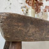 Brutalist solid wood console