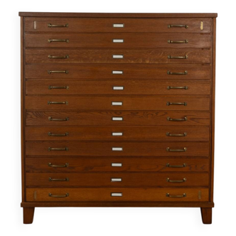 1950s Drawer Plan Cabinet, Vintage