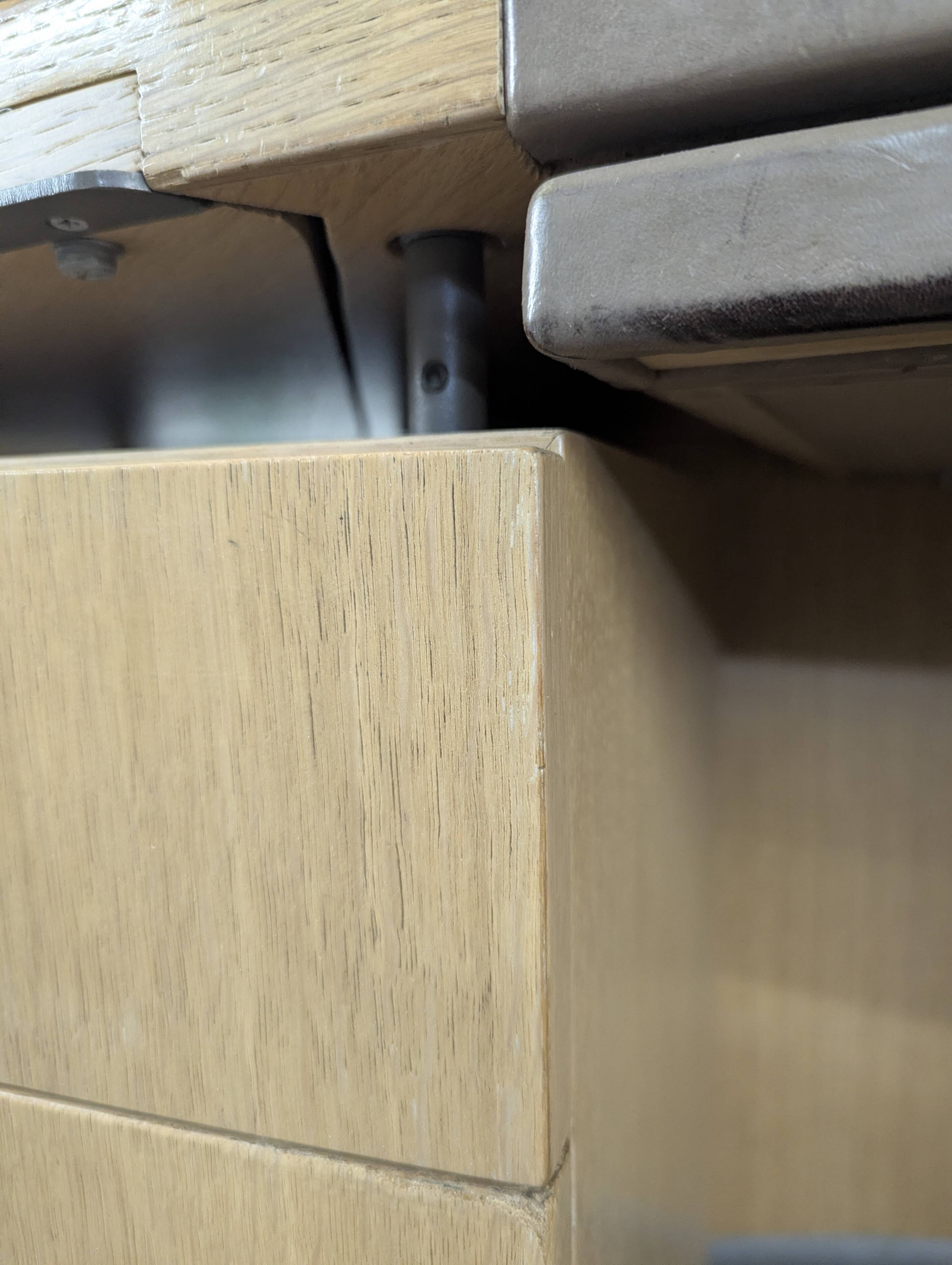 Large semicircular desk by André Putman published by Ecart International.
