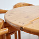 Pinewood dining set by rainer daumiller for hanex, set of 7