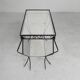 Table d'appoint vintage sculpturale en acier (style Mategot), années 1950