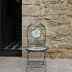 Chaise de jardin pliante fer forgé et mosaïque