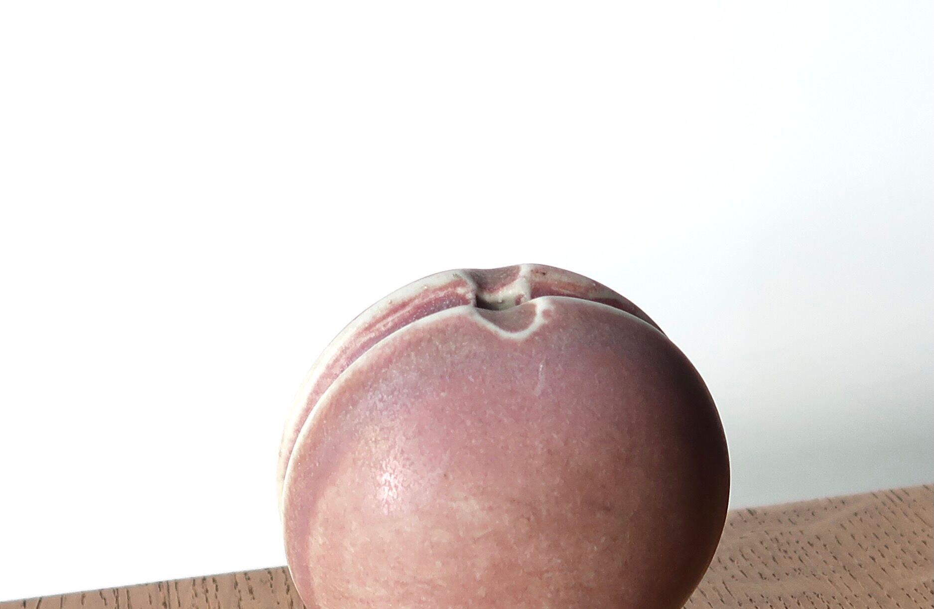 Pale pink ceramic vase, 70s