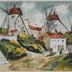 Maurice Utrillo: The Three Mills in Montmartre, signed lithograph