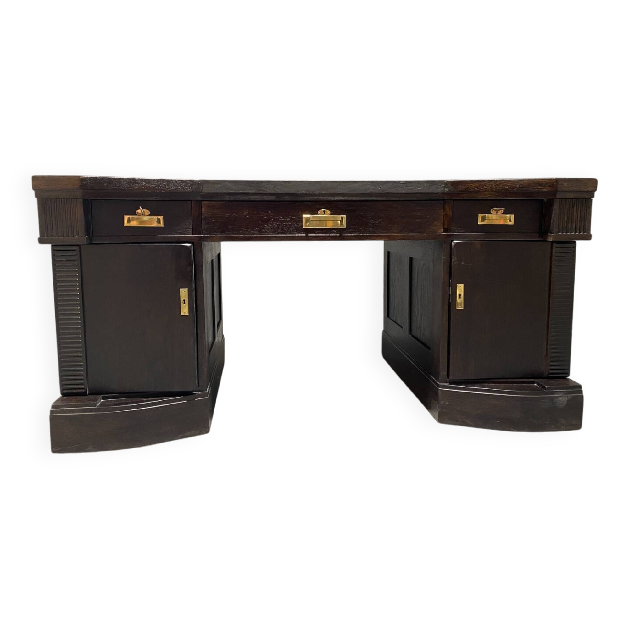 Bureau en chêne de style Sécession viennoise du début du XXe siècle