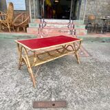 Rattan coffee table circa 1960
