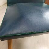 Chaises vintage bleu vert