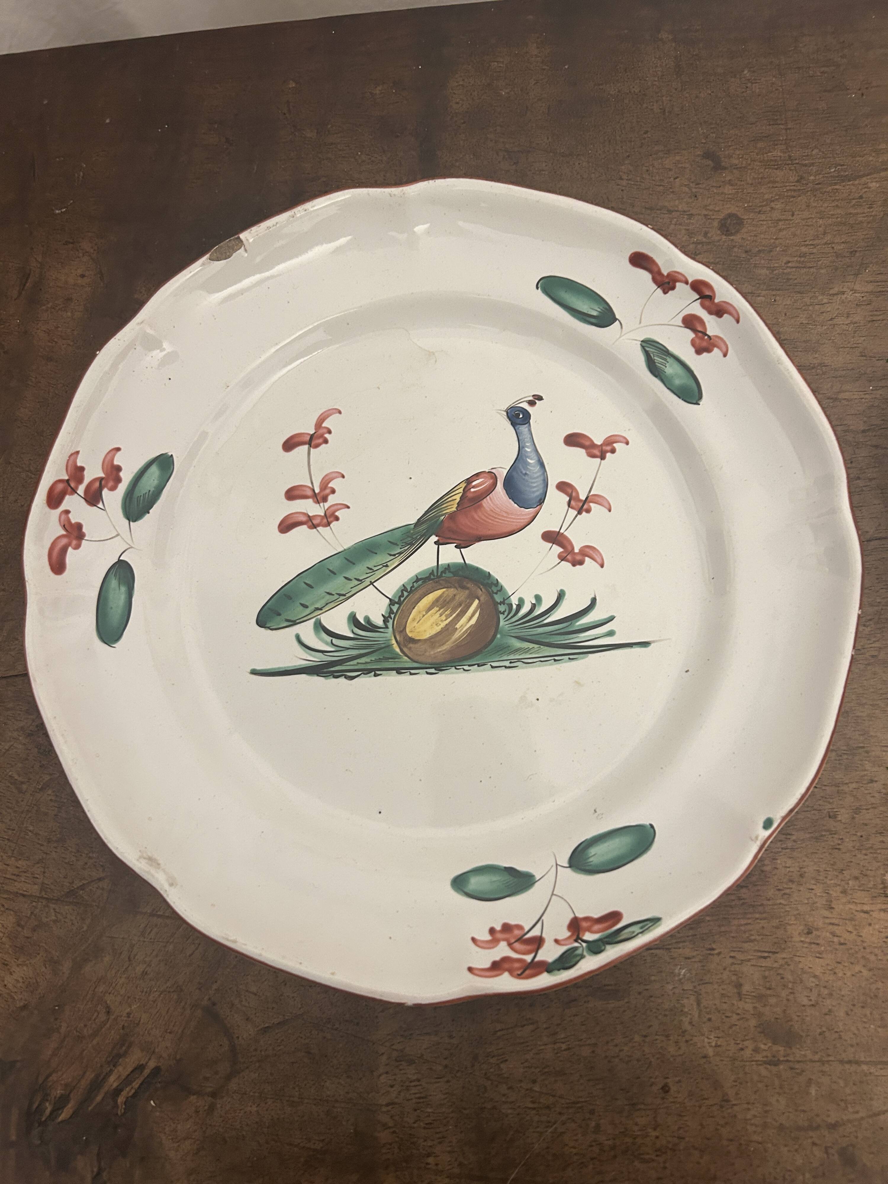 Plates from the Islettes earthenware factory