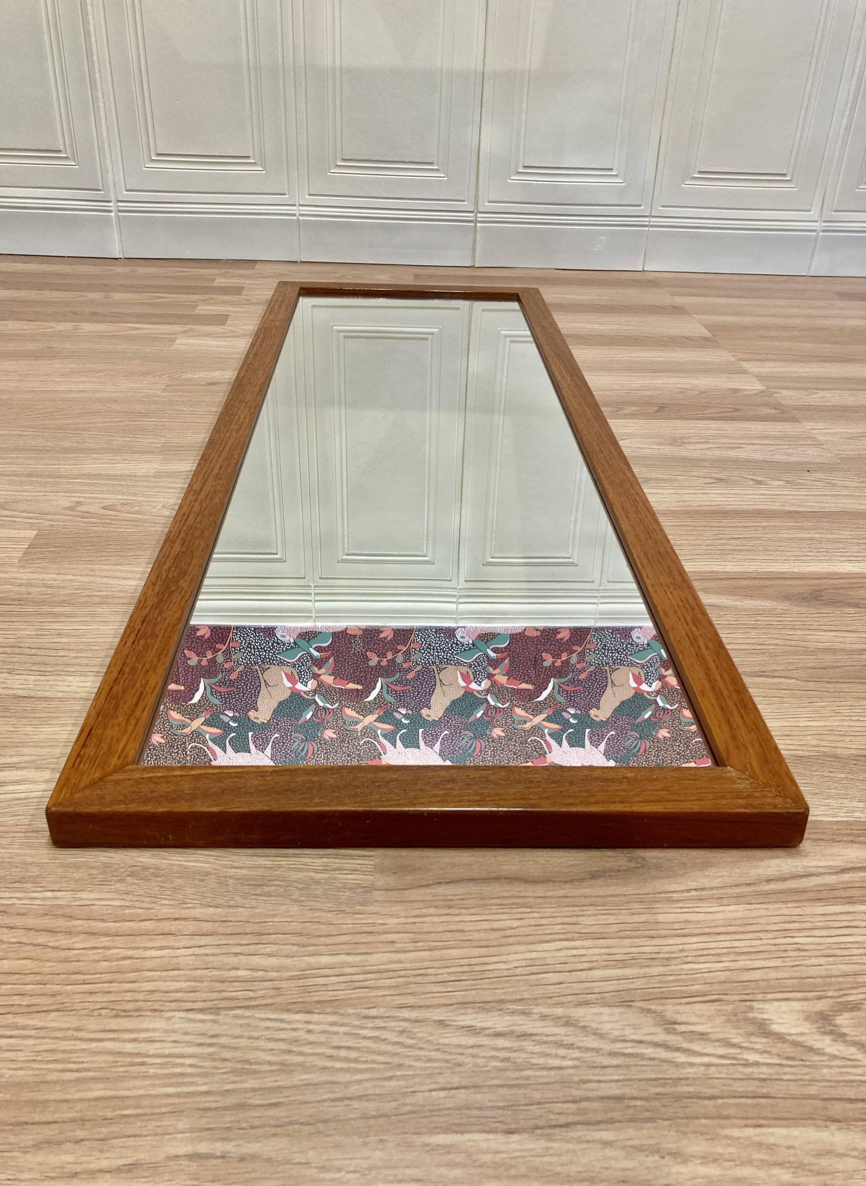 Large Scandinavian design mirror from the 1960s.