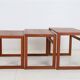 Set of 3 "#253" teak nesting tables by Kai Kristiansen / Mid-century Danish modern design / Minimalism / 1960s