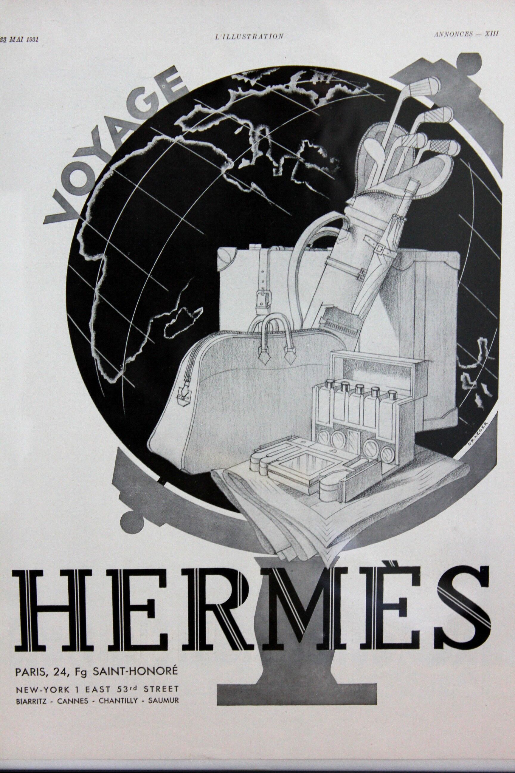 Hermès sport - vintage fashion poster 1930