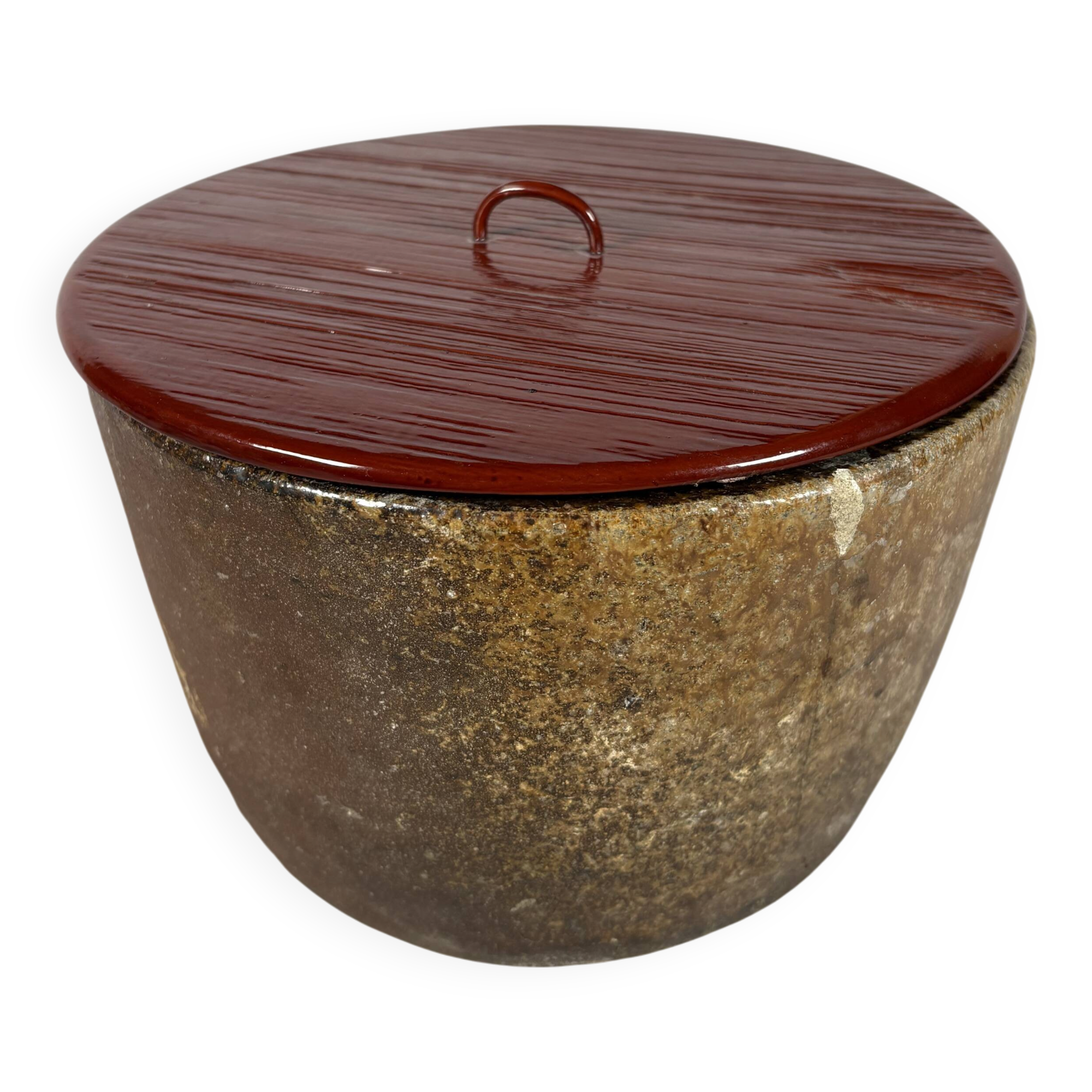 Stoneware water recipient and lacquer - Japan - Edo period (1615-1868)