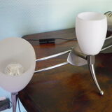 "Paulmann" 1m40 design hanging 6 lights anodized aluminium - 70s