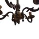 5-arm chandelier + 4 wall sconces MD bronze Louis XV style