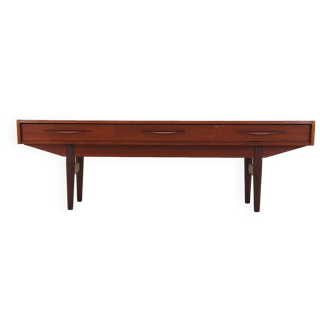 Teak lowboard, Danish design, 1970s, production: Denmark