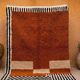 Large Berber rug made of natural wool, traditionally handwoven, 3/4 m.