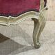 Louis XV style daybed in painted wood and covered with a red velvet